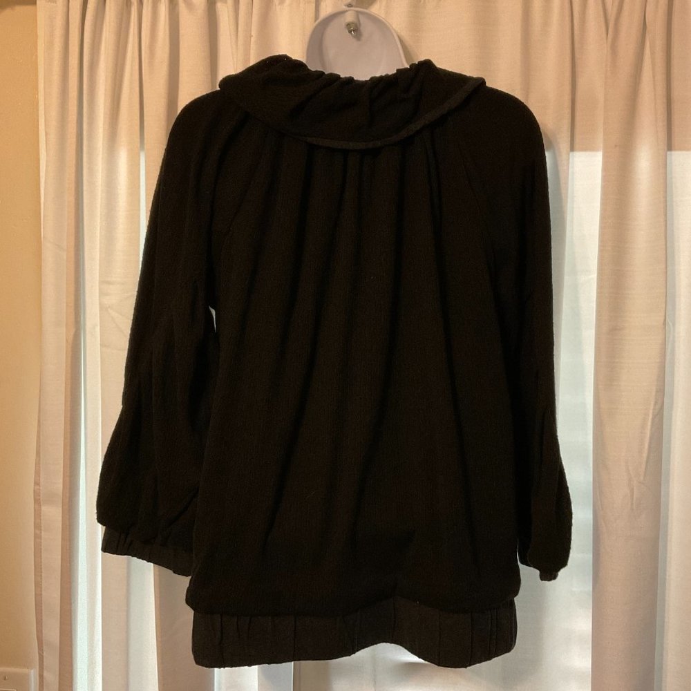 Marc by Marc Jacobs Jacket XS Black Collar Pockets Puff Long 3/4 Sleeve - Picture 5 of 8